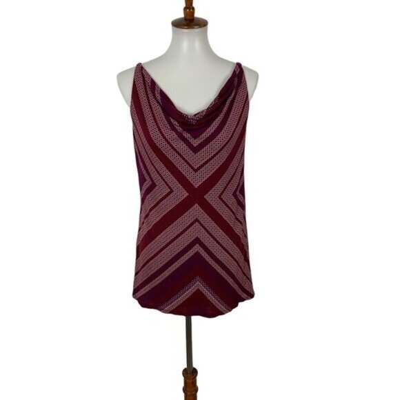 Cabi Maroon Tank Top Small Sleeveless Stretchy Boho Basic - Picture 1 of 4